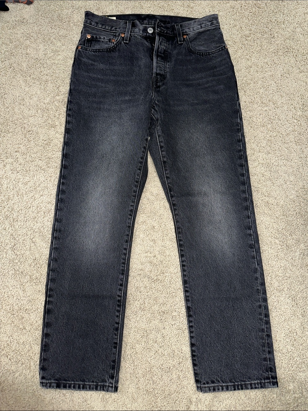 Levi's Black Washed Straight-Leg Women's Jeans
